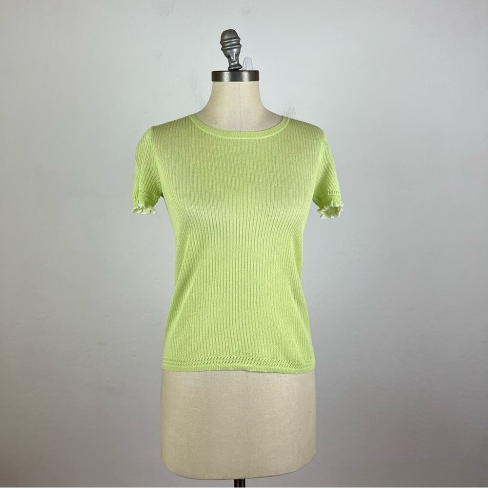 Rag & Bone Breanne Viscose Crew in Light Green